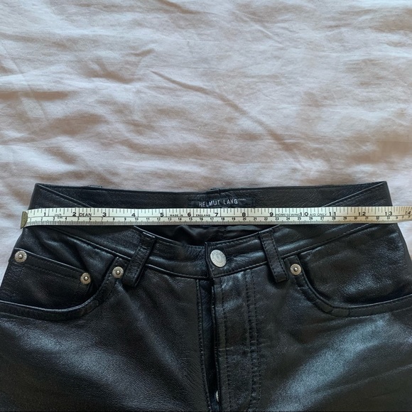 HELMUT LANG Black Leather Pants - Picture 8 of 10